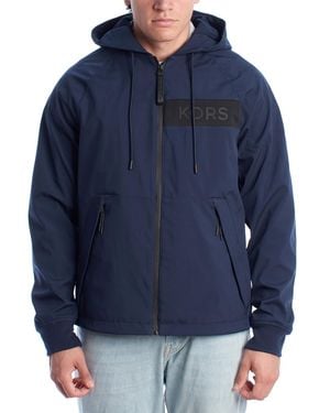 Michael Kors Tigers Hooded Jacket Windbreaker Mc25005 - Blue