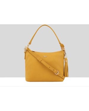 Paul Costelloe Mestolo Leather Multi Way Bag - Yellow