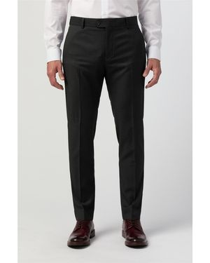 Antique Rogue Slim Fit Suit Trousers - Black