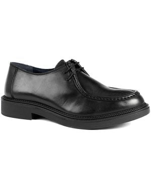 Jones Bootmaker Karson Stitched Upper Smart Leather Shoes - Black