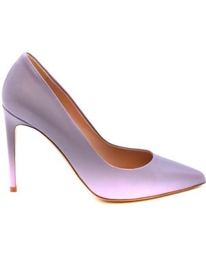 Ninalilou Leather Pointed Toe Court Shoes - Pink