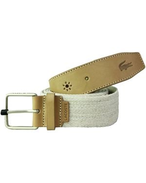 Lacoste Woven Natural Belt Leather