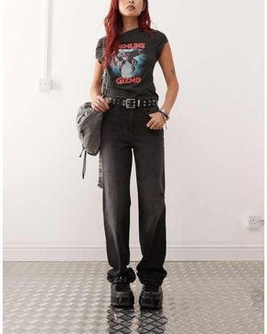 Noisy May Pixie High Waist Boyfriend Jeans - Black