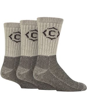 Country Pursuit Heavy Duty Durable Cushioned Hiking Socks With Reinforced Heel & Toe - Grey