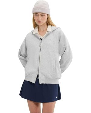 Ellesse Ladies Pianella Full Zip Hoodie (Light Marl) - Grey