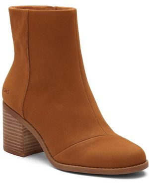 TOMS Evelyn Leather Boots - Brown