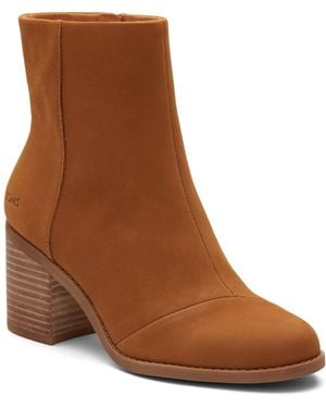 TOMS Evelyn Leather Boots - Brown