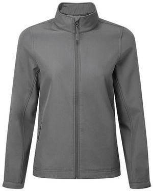 PREMIER Ladies Windchecker Recycled Printable Soft Shell Jacket (Dark) - Grey