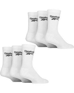 Reebok Ribbed Sport Breathable Crew Socks For And - White