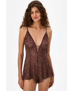 Penti Lace Bodysuit - Brown