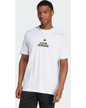 adidas House Of Tiro Nations Graphic Tee - White