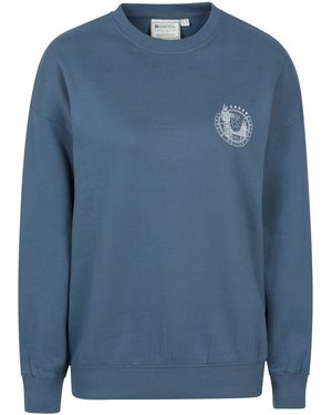 Mountain Warehouse Regional London Graphic Sweatshirt Cotton Casual Comfy Pullover - Blue