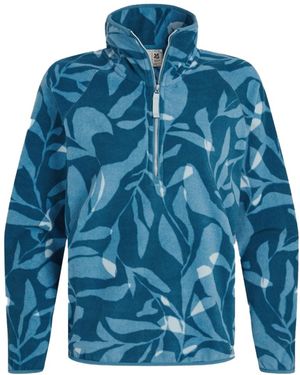 Craghoppers Ladies National Trust Reedmace Spring Floral Fleece Top (Porcelain) - Blue
