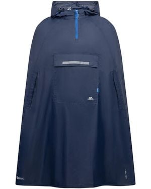 Trespass Qikpac Hooded Waterproof Packaway Poncho - Blue