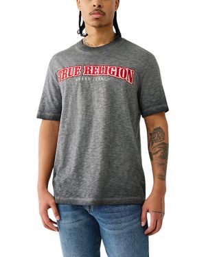TRUE RELIGION T Shirts Short Sleeve Casual Summer Crew Neck Tee - Grey