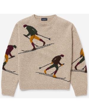 Oliver Sweeney Lambswool Crew Neck Jumper - Natural