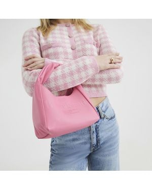 River Island Faux Leather Debossed Ri Scoop Bag Pu - Pink