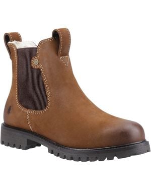 Hush Puppies Wynter Leather Flat Chelsea Boots - Brown