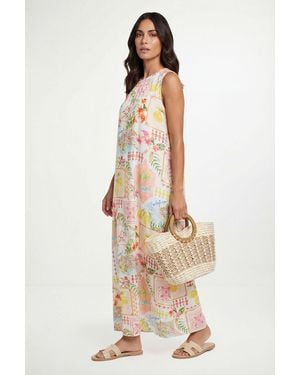 Wallis Summer Tropical Maxi Dress - Natural