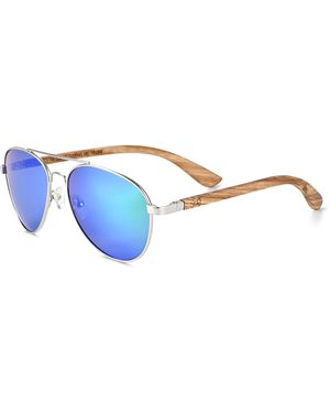 Earth Wood Sayulita Polarized Sunglasses - Blue