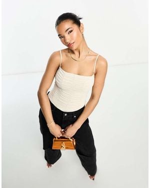 Abercrombie & Fitch Cami Ruched Bodysuit - Multicolour