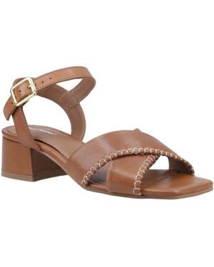 Hush Puppies Lyla Hielled Leren Dames Tan Sandalen - Bruin