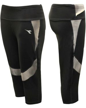 Diadora Dark Smoke 3/4 Leggings - Black