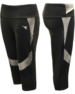 Diadora Dark Smoke 3/4 Leggings - Black