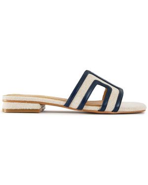 V.Gan Vegan Bok 2 Weave Slide Sandals - Blue