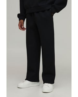 BoohooMAN Straight Leg Scuba Jogger - Black