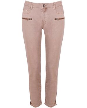 Mango Skinny Ankle Grazer Jeans - Pink