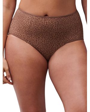 Chantelle Easy Feel Norah High Waisted Covering Full Brief - Brown