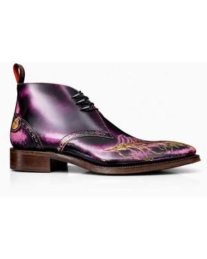 Jeffery West Moon 'Eye' Peacock Chukka Boot - Black