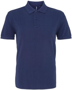 Asquith & Fox Poloshirt Met Korte Mouwen (Denim) - Blauw