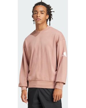 adidas Essentials Loose Fit 3 Bar Logo Sweatshirt - Pink