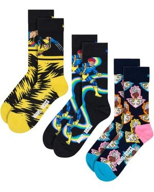 Happy Socks 3 Pack X- Bundle Novelty - Blue