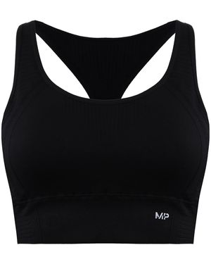 MP Activewear Myprotein Tempo Ultra Seamless Sports Bra - Black