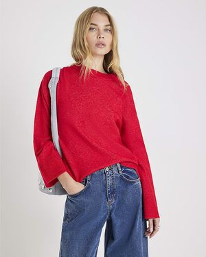 River Island Jumper Knitted Crew Neck - Red