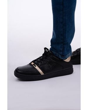 D Rock Trainers Lace Up Trainers - Black