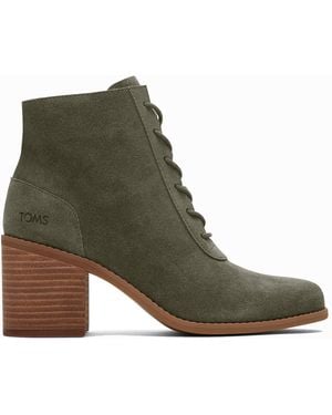 TOMS Evelyn Leather Boots - Green