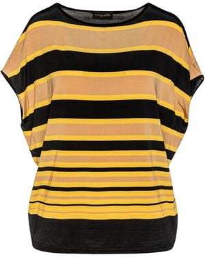 Conquista Striped Sleeveless Top - Yellow