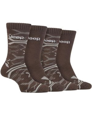 Jeep Bamboo Boot Socks - Brown