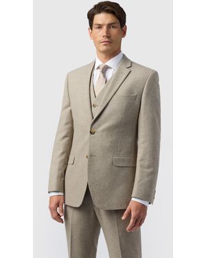 Alexandre Silver Label Tailored Fit Donegal Jacket - Natural
