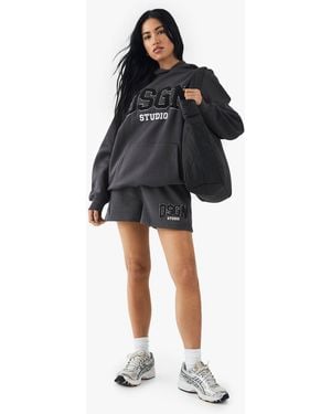 DSGN Studio Toweling Applique Sweat Short - Black