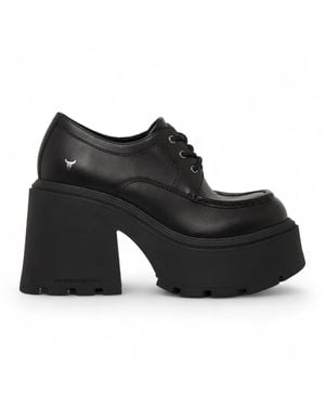 Windsor Smith Windsorsmith Leather Chunky Platform Lace-Up Shoes - Black