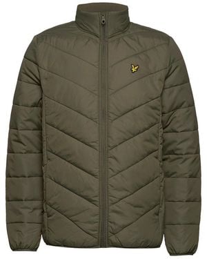 Lyle & Scott Puffer Khaki Coat - Green