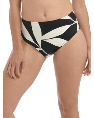 Fantasie Ile De Re High Waist Bikini Brief & Cream - Black