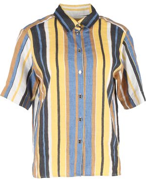Sandro Gestreept Overhemd Met Knoopsluiting - Blauw