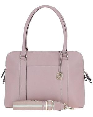 Ashwood Leather 'Cuore Di Cuoio' 3 Section Large Handbag - Pink