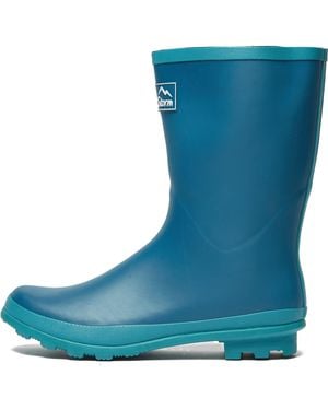 Peter Storm Waterproof Short Length Trim Wellies With Grippy Outsole - Blue